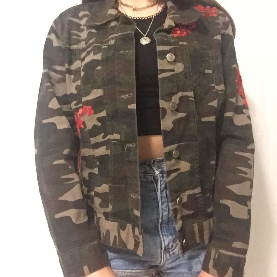 Anthropologie Brand Army Jacket
